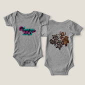 Cute onconventionele dierentuin heather grijs twee (Ontwerp Voorkant & Achterkant)