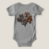 Cute onconventionele dierentuin heather grijs twee (Design achterkant)