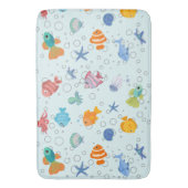 Cute Onderwater Zeedieren Badmat (Voorkant Verticaal)