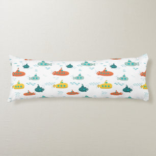 Cute Onderzeeboot Zee Diepzee Vis Patroon Lichaamskussen