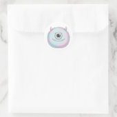 Cute One-Eyed Fluffy Monster Sticker (Tas)