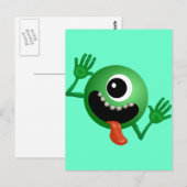Cute One Eyed Monster Briefkaart (Voorkant / Achterkant)