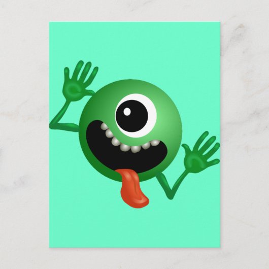 Cute One Eyed Monster Briefkaart (Voorkant)