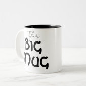Cute One Huge Mug Custom Name Novelty Jumbo Tweekleurige Koffiemok (Voorkant links)