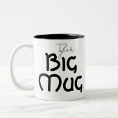 Cute One Huge Mug Custom Name Novelty Jumbo Tweekleurige Koffiemok (Links)