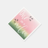 Cute "one in a melon" , kinderen van de verjaardag servet (Hoek)