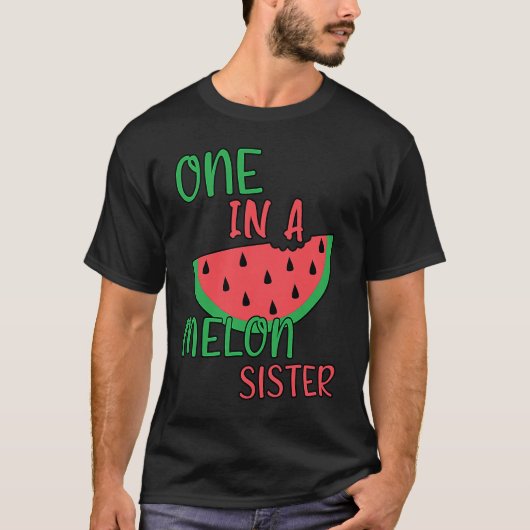 Cute One In A Melon Sister  Watermelon Bday T-shirt (Voorkant)