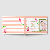 Cute One in een Melon Happy 1st Birthday Waterverf Gastenboek (Volledig)