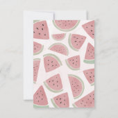 Cute One in een Melon Waterverf Watermelon Birthda Bedankkaart (Achterkant)
