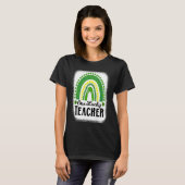 Cute One Lucky Teacher Rainbow St Patrick's Day Bl T-shirt (Voorkant volledig)