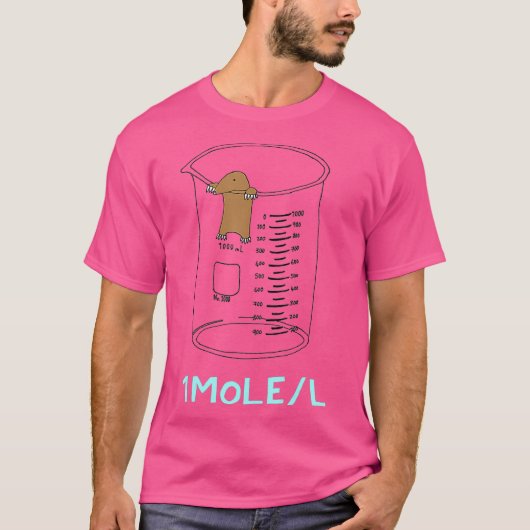 Cute One Mole Per Liter Chemistry Avogadros Day T-shirt (Voorkant)