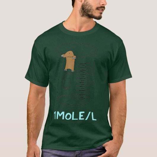 Cute One Mole Per Liter Chemistry Avogadros Day T-shirt (Voorkant)