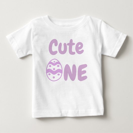 Cute One Paasse 1ste verjaardag Baby T-Shirt (Voorkant)