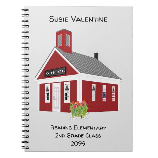 Cute One Room Schoolhouse Spiral Notitieboek (Voorkant)