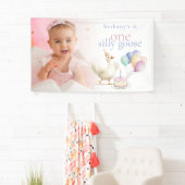 Cute One Silly Goose Photo Overlay 1st Birthday Spandoek (Insitu)