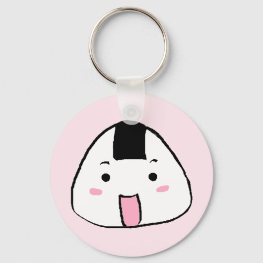 Cute Onigiri (rijstbal) Sleutelhanger (Voorkant)