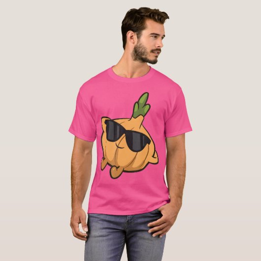 Cute Onion Fruit Relaxing Lazy Onion T-shirt (Voorkant volledig)