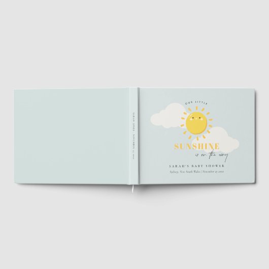 Cute Ons Little Sunshine Blue Boy Baby shower Gastenboek (Volledig)