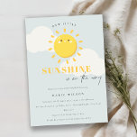 Cute Ons Little Sunshine Blue Boy Baby shower Kaart<br><div class="desc">Neem contact met mij op via yellowfebstudio@gmail.com voor meer aanpassingen of andere overeenkomende objecten.</div>