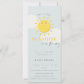 Cute Ons Little Sunshine Blue Boy Baby shower Kaart (Voorkant)