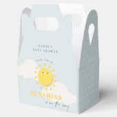 Cute Ons Little Sunshine Boy Blue Baby shower Bedankdoosjes (Geopend)
