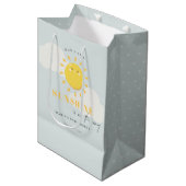 Cute Ons Little Sunshine Boy Blue Baby shower Medium Cadeauzakje (Voorkant Gekanteld)