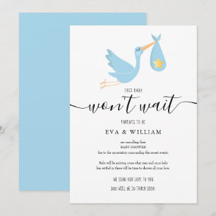 Cute Ooievaar Baby Shower Strooifeest Annulering K Kaart
