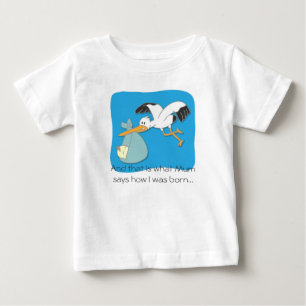 Cute Ooievaar draagt baby cartoon T-shirt
