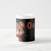 Cute Oops Teddy Bear Specialty Mug with Heart Porselein Kop (Voorkant)
