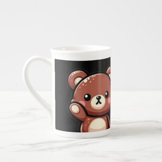 Cute Oops Teddy Bear Specialty Mug with Heart Porselein Kop (Links)