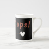 Cute Oops Teddy Bear Specialty Mug with Heart Porselein Kop (Rechts)