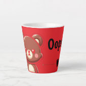 Cute “Oops!” Teddy Beer Mok – Grappige & Schattige (Voorkant)