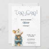 Cute Opossum Birthday Invitation for Kids Save The Date (Voorkant)
