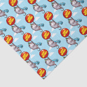 Cute Opossum Happy Birthday! Add Your Text Balloon Tissuepapier (Detail)