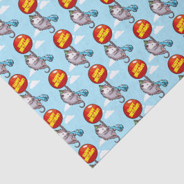 Cute Opossum Happy Birthday! Add Your Text Balloon Tissuepapier