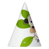 Cute Opossum on Branch with Green Leaves Feesthoedjes (Links)