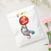 Cute Opossum Thanks For Coming! Party Red Balloon Bedankzakje (Gezegeld)