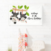 Cute Opossums Personalized Welcome to Birthday Spandoek (Insitu)