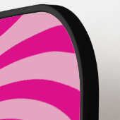 Cute Optische Illusie Vortex Monogram Pink Shades Pickleball Paddle (Links Detail)