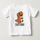 Cute Orange Baby Dino Toddler T-shirt  (Voorkant)
