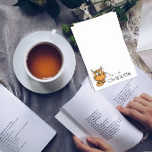 Cute orange cartoon cat name post-it® notes