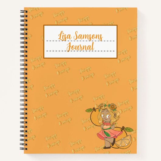 Cute Orange Chibi Journal Notitieboek (Voorkant)