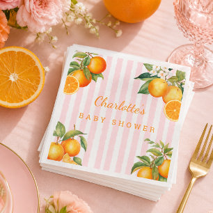 Cute Orange Citrus Baby shower Servet