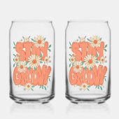 Cute Orange Hippie Typography Blikvorm Glas (Voorkant)