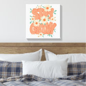 Cute Orange Hippie Typography Canvas Afdruk (Insitu (Slaapkamer))