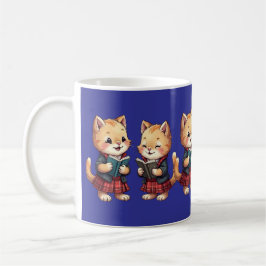 Cute Orange Kitties Reading Burns Night Poetry Koffiemok