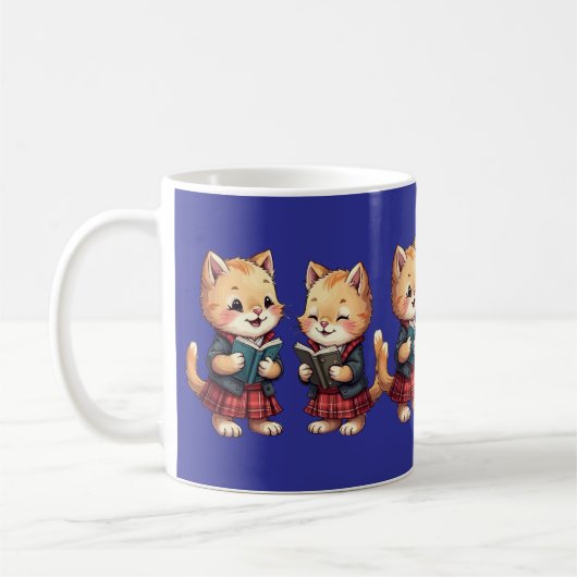 Cute Orange Kitties Reading Burns Night Poetry Koffiemok (Links)