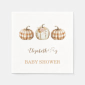 Cute Orange Little Pumpkin Baby Shower  Servet (Voorkant)