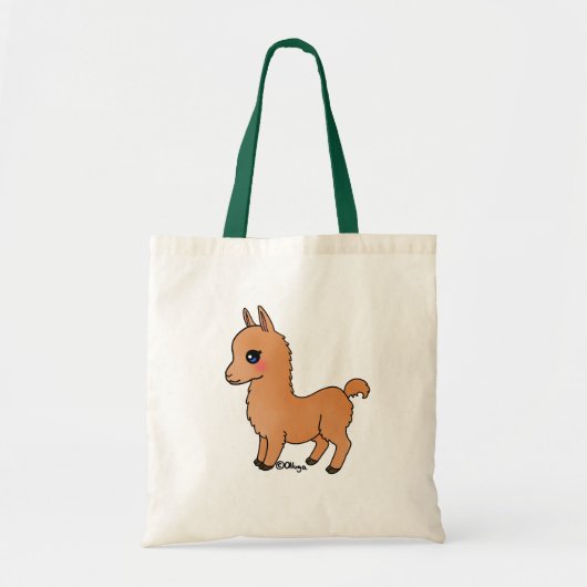 Cute Orange Llama Tote Bag (Voorkant)