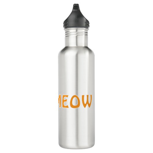Cute Orange Peeking Cat Design Water Bottle Waterfles (Rechts)